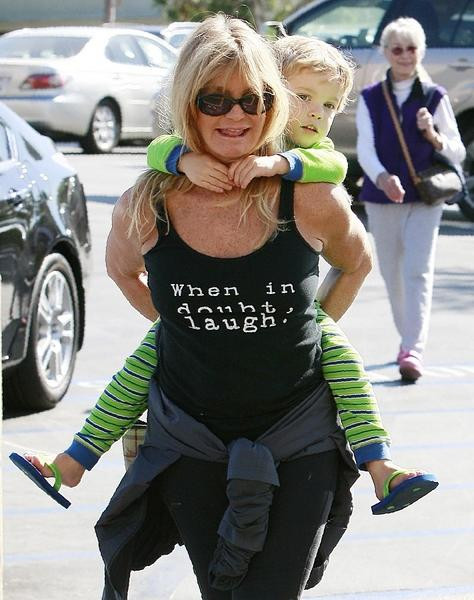 Goldie Hawn z wnukiem Ryderem