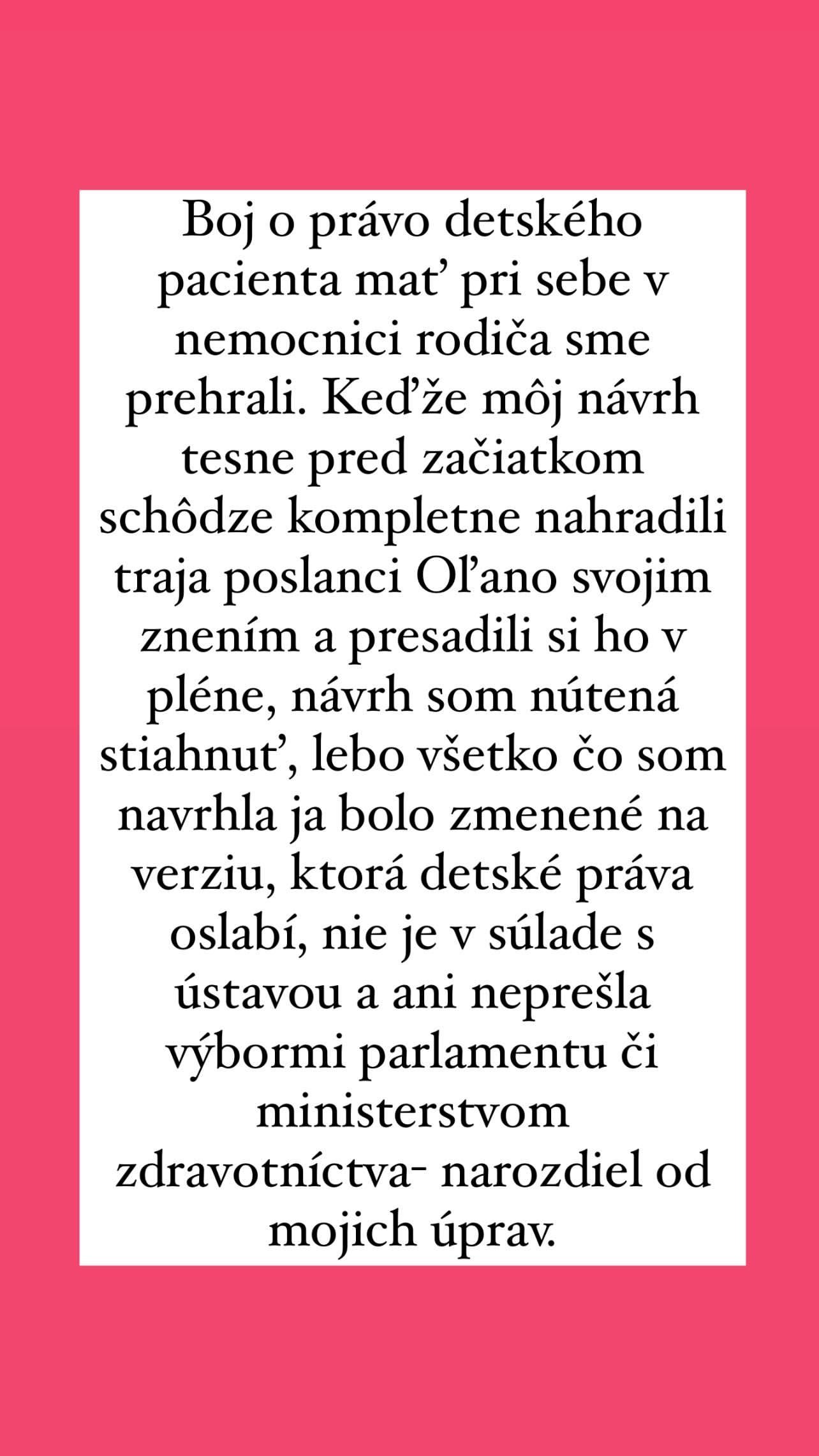 Poslankyňa Marcinková neskrývala rozčarovanie.