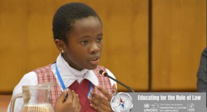 Naomi Oloyede, 11-year-old student represents Nigeria at anti-corruption conference in Austria. (Trendsmap)