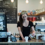 Konobarica - ilustracija