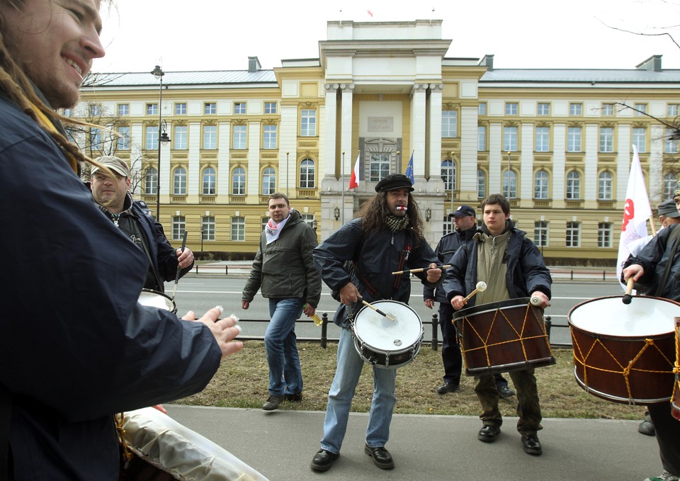 WARSZAWA KPRM PROTEST NSZZ SOLIDARNOŚĆ EMERYTURY