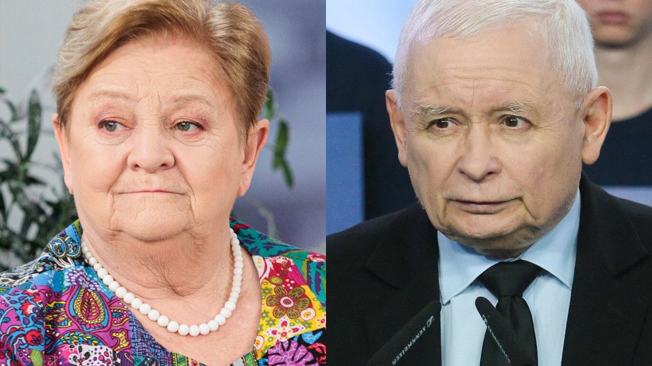 Aleksandra Piotrowska i Jarosław Kaczyński (fot. East News/Mateusz Grochocki; PAP/Paweł Supernak)