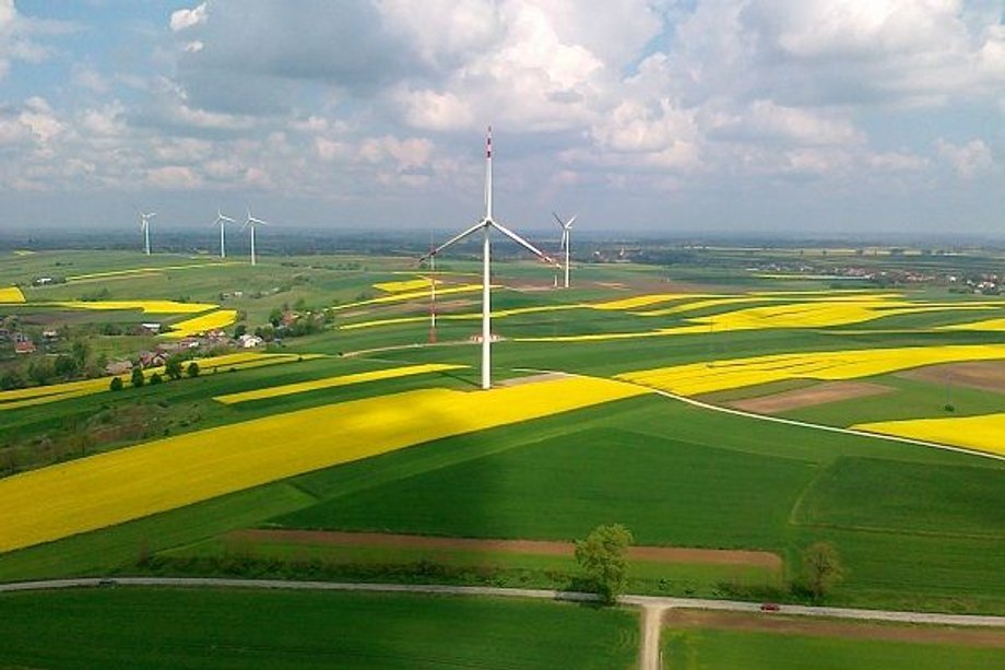 Elektrownia wiatrowa Galicja, należąca do PGE.