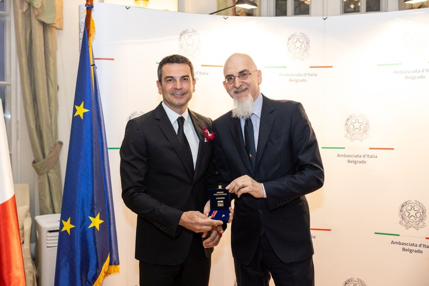 Darko Popović predsednik Izvršnog odbora Banca Intesa i Ambasador Italije Luka Gori