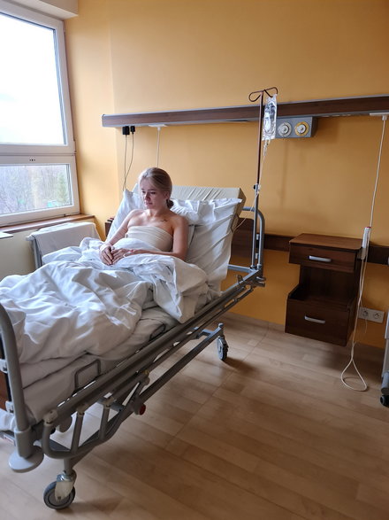 Angelika Wątor w szpitalu po zabiegu