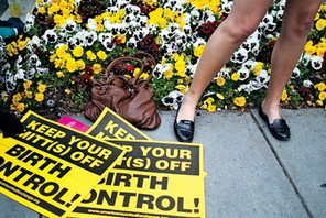 Reproductive Rights Activists Protest Outside Romney DC Fundraiser