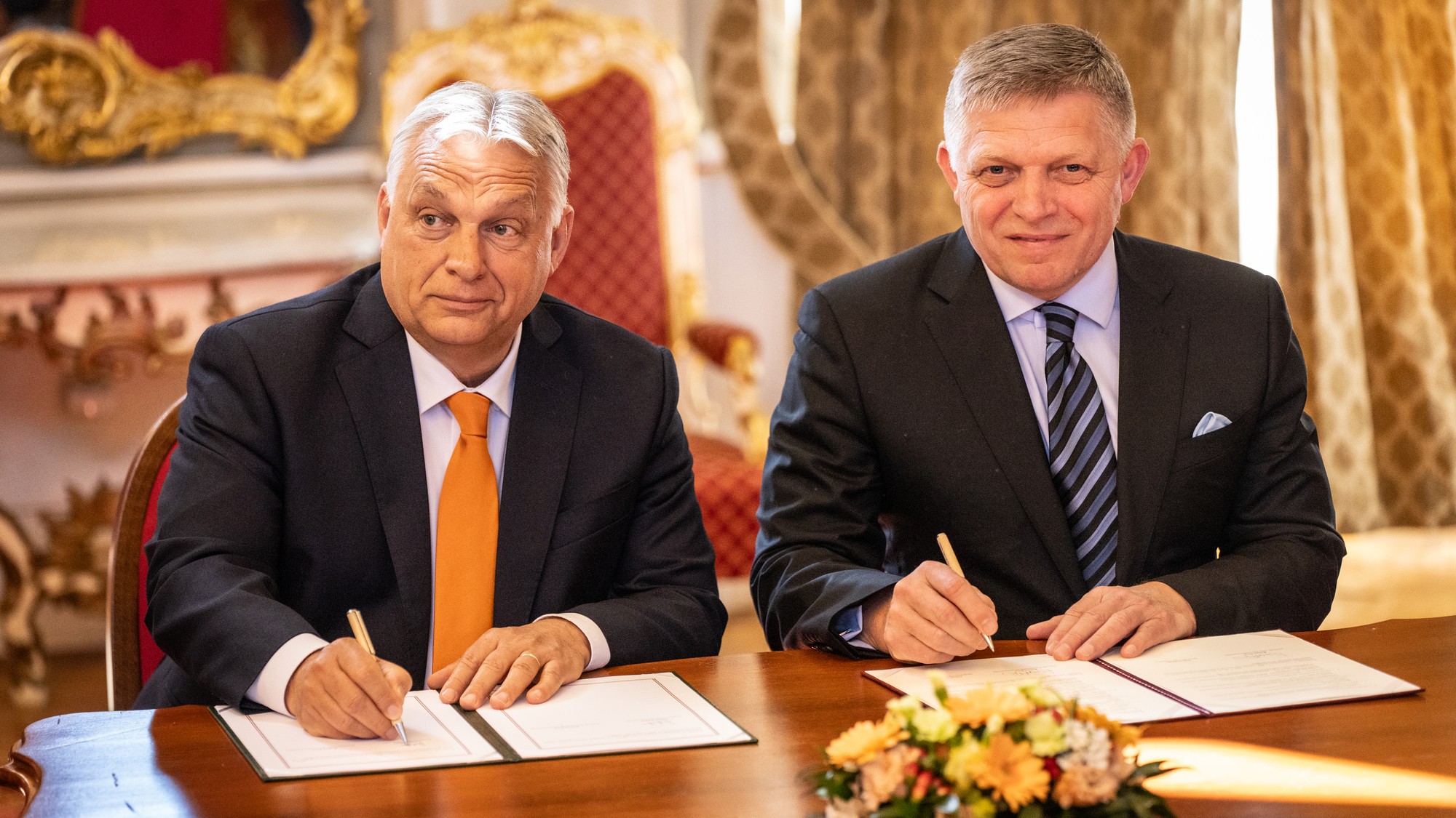 Stretnutie Roberta Fica a Viktora Orbána na Úrade vlády SR 28.4.2025
