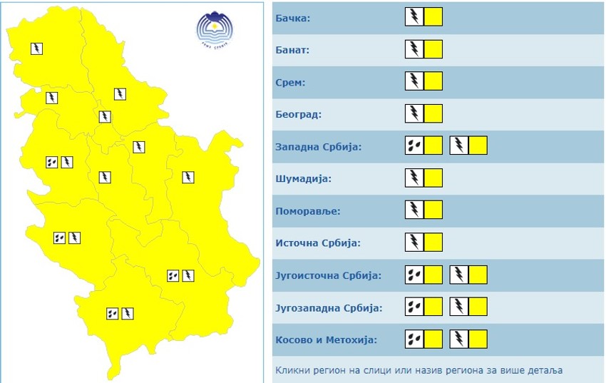 meteoalarm za 30 maj