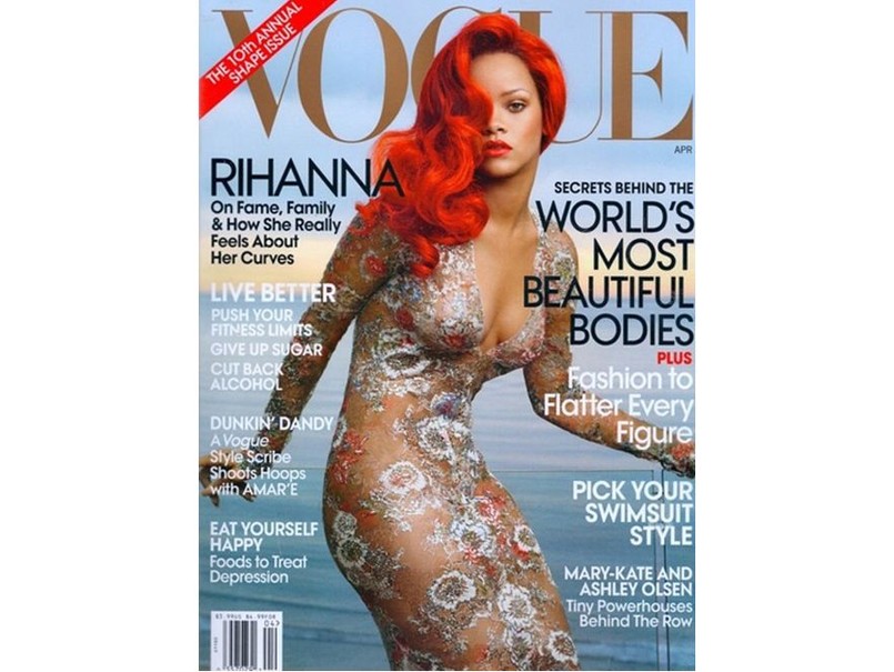 Rihanna na dla kwietniowego numeru „Vogue”. Fot. Annie Leibovitz