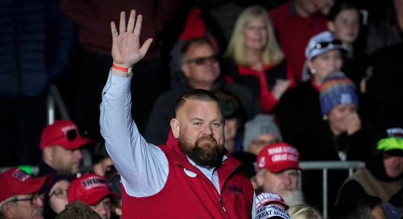 GOP candidate JR Majewski at a Trump rally in Vandalia, Ohio on November 7, 2022.Drew Angerer/Getty Images