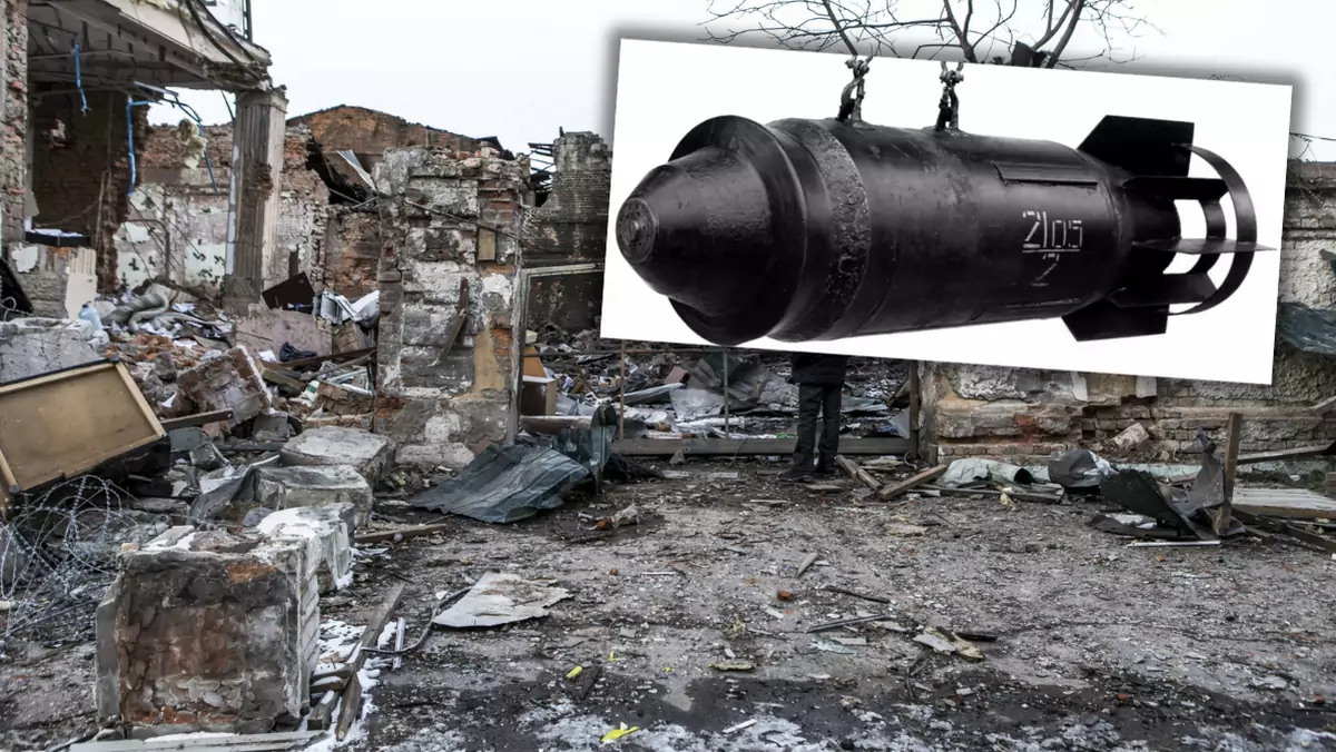Rosjanie przerabiają stare radzieckie bomby FAB-500 i sieją spustoszenie w Ukrainie (fot. Wikipedia)