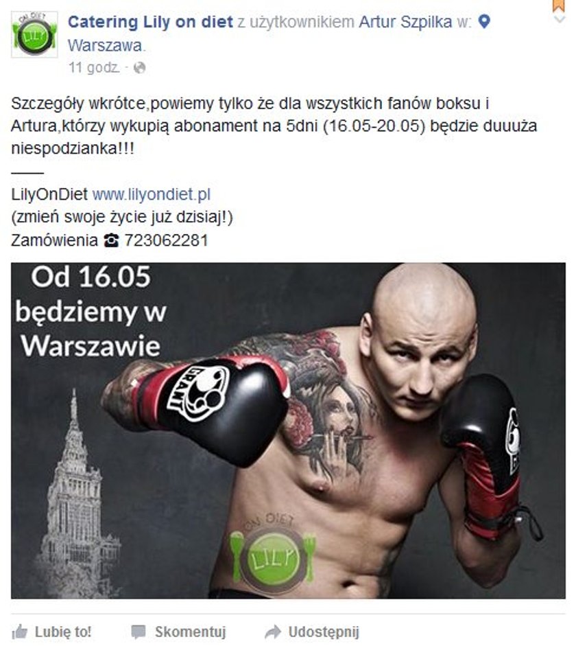 Artur Szpilka założył własny biznes! To firma cateringowa