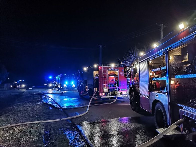 Pożar przy Topolowej w Sieradzu