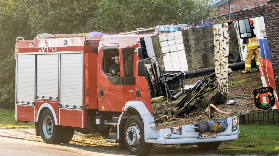 Komin runął na 71-latka. Pomogli strażacy