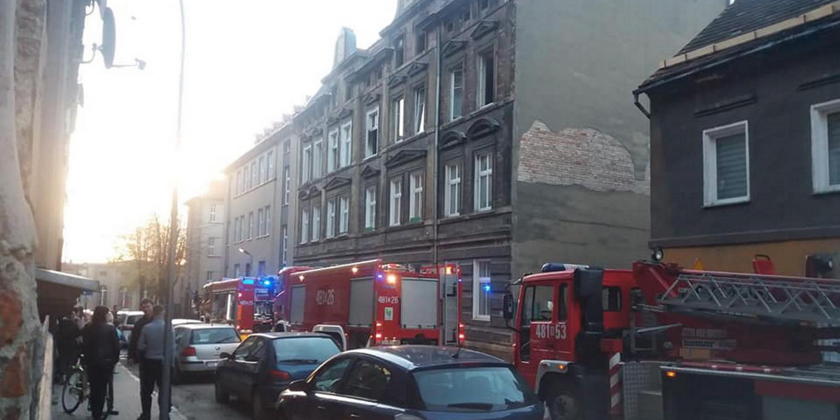 Pożar budynku w Prudniku