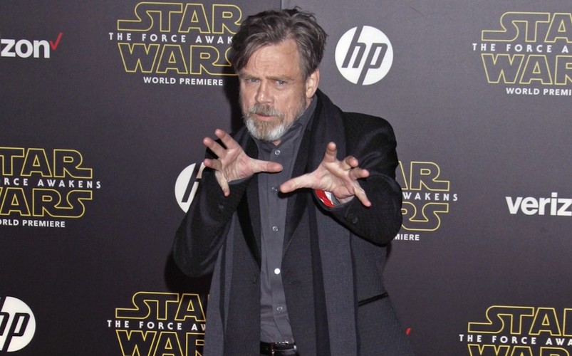 Mark Hamill na premierze 'Gwiezdnych wojen: Przebudzenia Mocy'