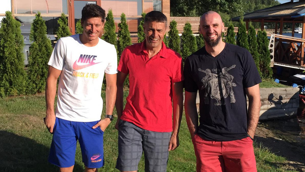 Robert Lewandowski, Marcin Gortat i Krzysztof Hołowczyc na Mazurach