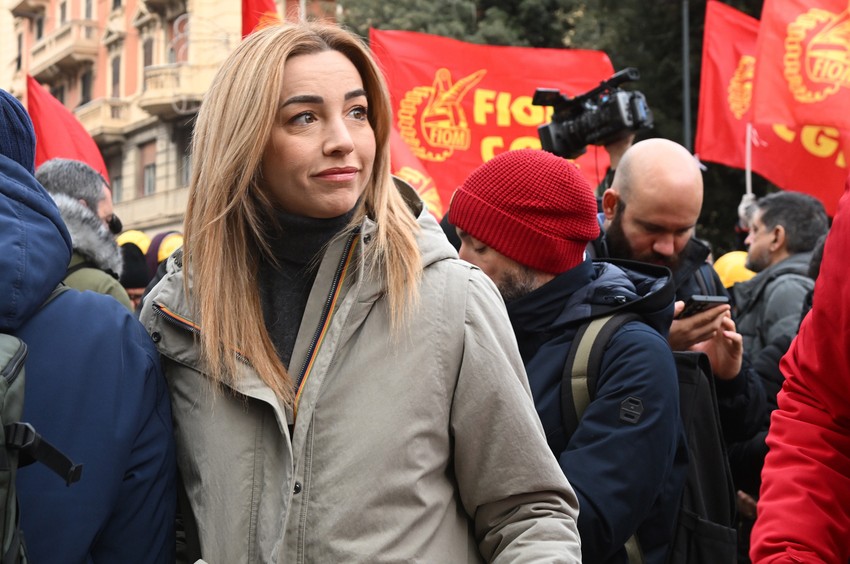 Silvija Salis na protestu u Đenovi u decembru 2025.