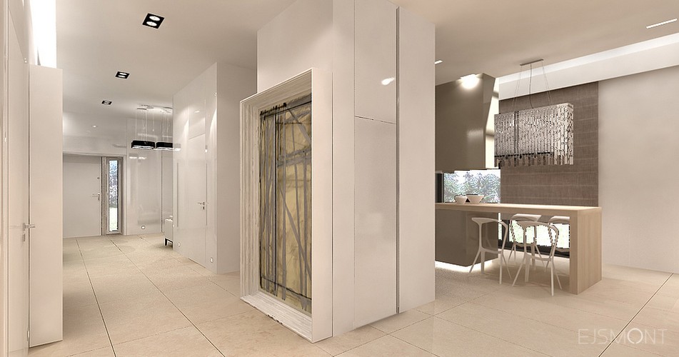 Rezydencja, ciepła kolorystyka - projekt Ejsmont