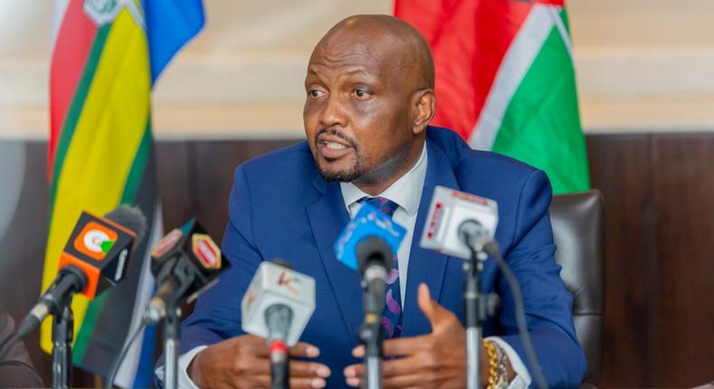 Trade and Investment CS Moses Kuria during a past media briefing