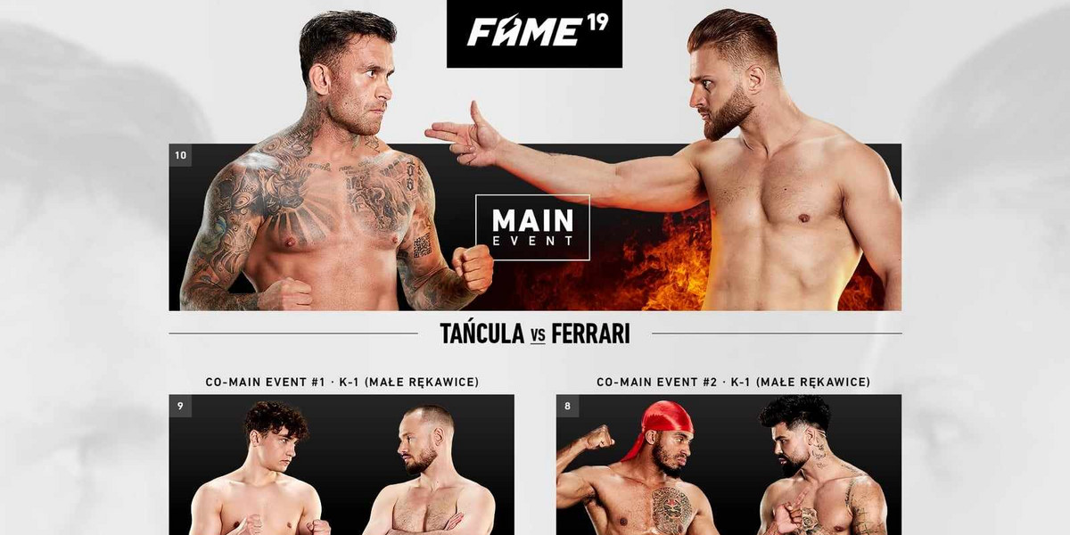 Wielkimi krokami zbliża się gala FAME MMA 19.