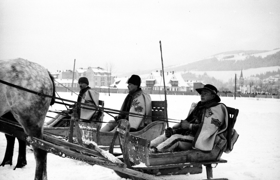 Wyścigi "kumoterek" na Równi Krupowej, 1931 rok
