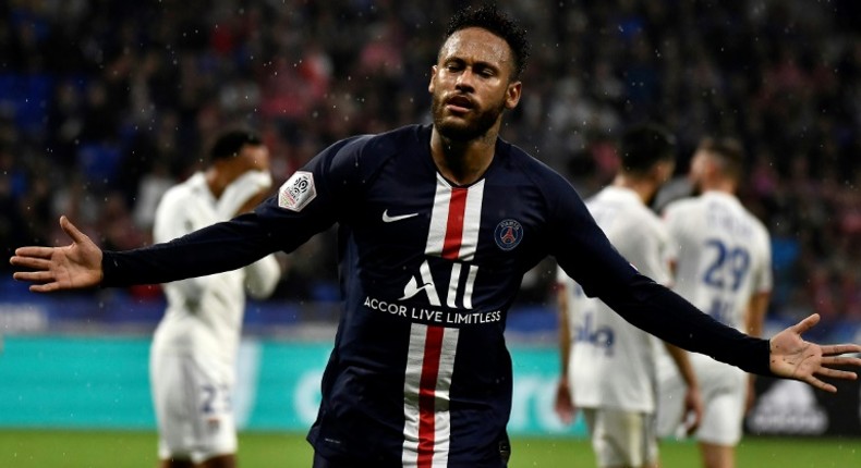 Neymar scored a late winner to claim all three points for PSG at Lyon