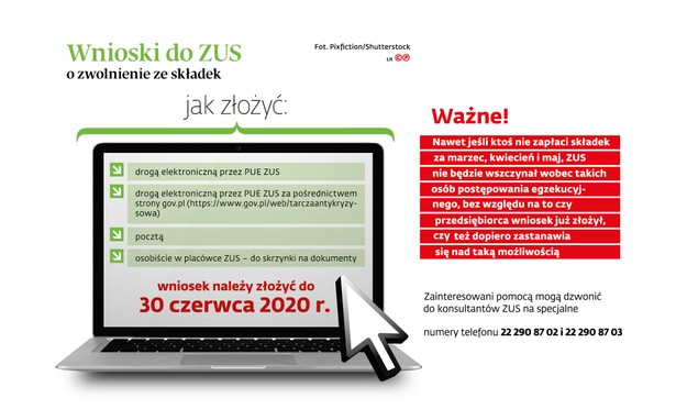 Wnioski do ZUS o zwolnienie ze składek (p)