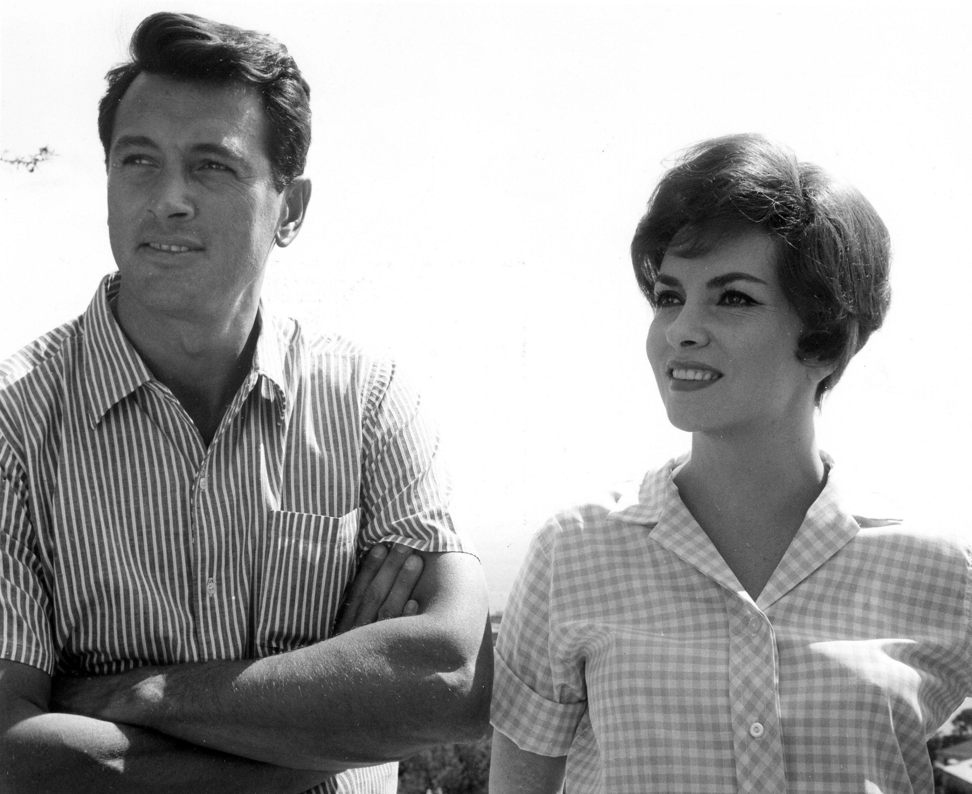 Americký herec Rock Hudson a talianska legenda Gina Lollobrigida.