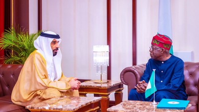 Tinubu stops over in UAE to resolve visa ban, flights suspension rows. [Presidency]