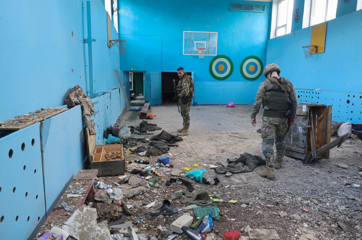 Ukraińscy żołnierze w okolicach Charkowa