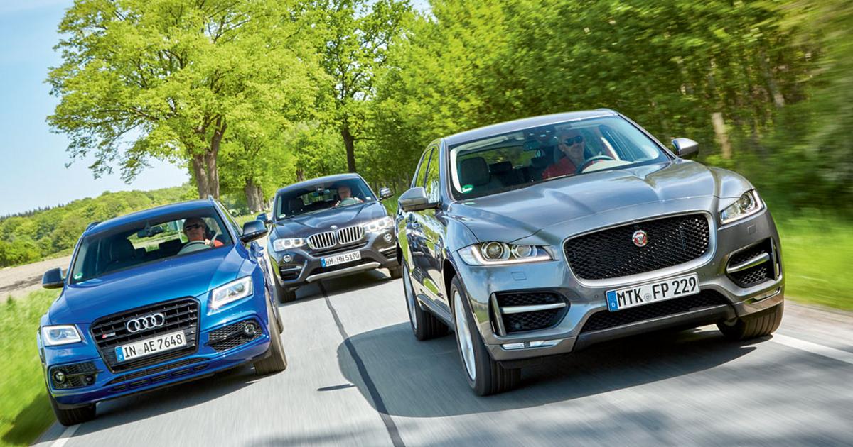 Audi SQ5 kontra BMW X4 35d i Jaguar FPace 30d czy warto