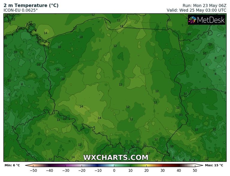 W środę nad ranem termometry pokażą umiarkowane wartości