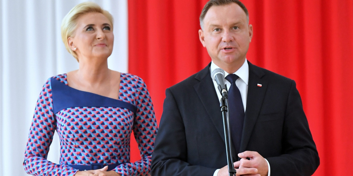 Andrzej Duda z małżonką Agatą na rozpoczęciu roku szkolnego