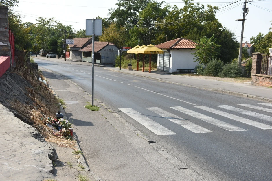 Pešački prelaz na kojem je udaren Aleksandar 