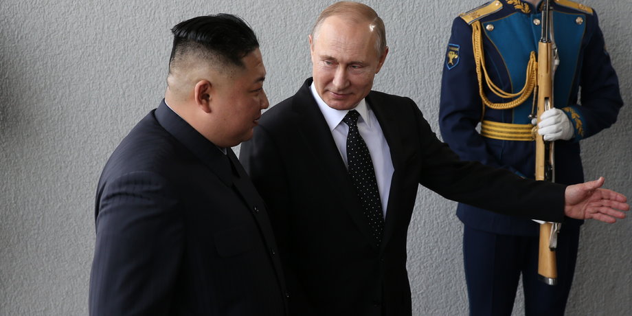 Kim Dzong Un podczas spotkania z Władimirem Putinem we Władywostoku w kwietniu 2019 r.