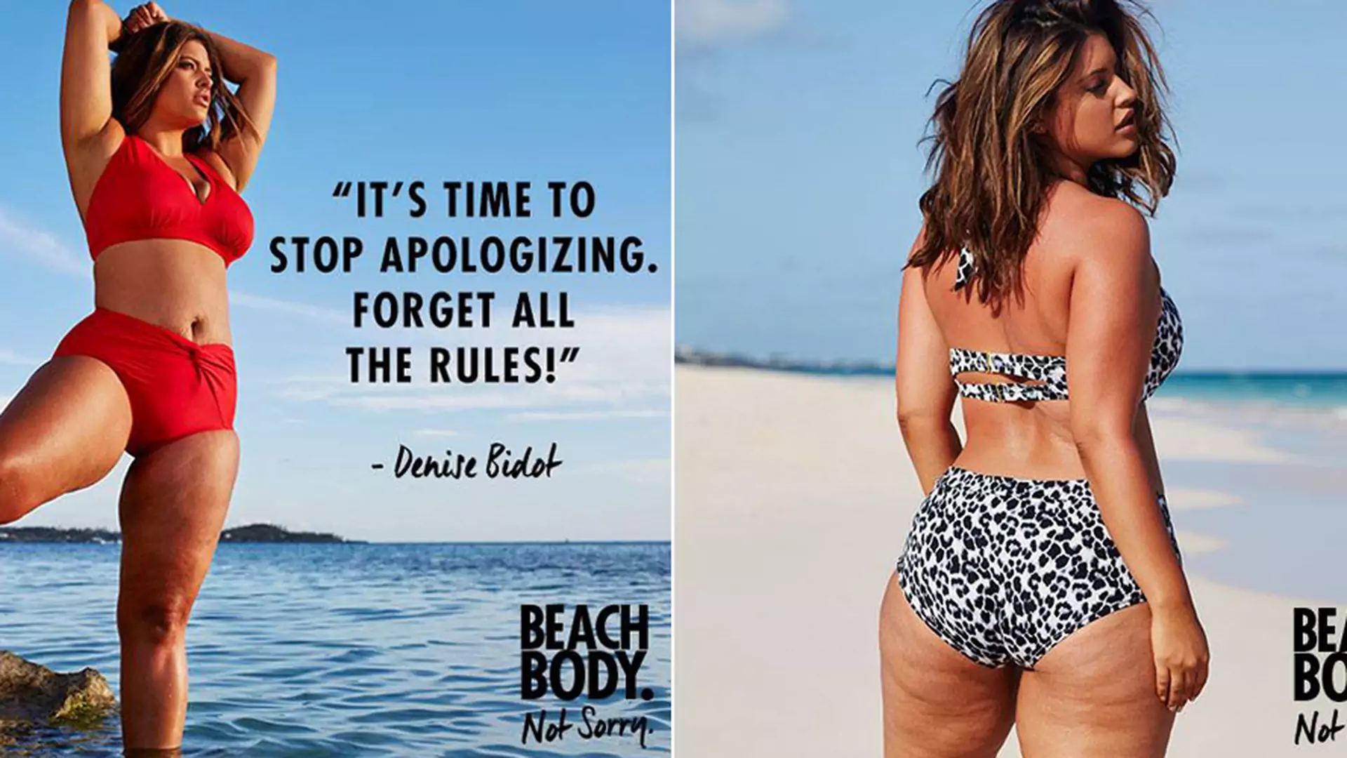 Modelki plus size pozują w bikini, by dodać kobietom pewności siebie. Kampania #Notsorry
