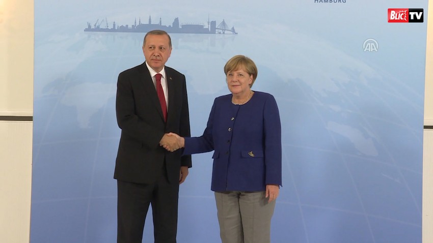 Redžep Tajip Erdogan i Angela Merkel u Hamburgu