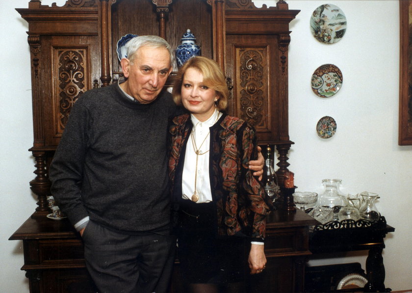 Magdalena Zawadzka i Gustaw Holoubek