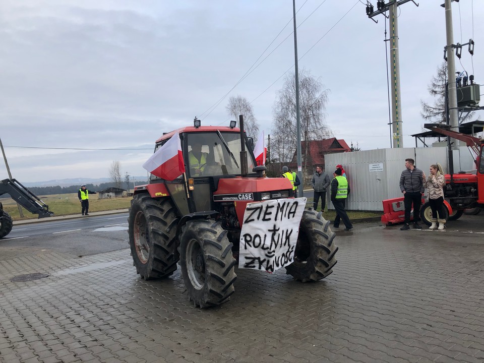 Protest Rolników z Podhala. Rogoźnik (09.02.2024)