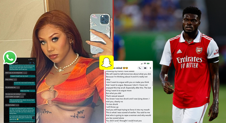 Instagram model has called out Arsenal's Thomas Partey over fresh rape allegations on Twitter