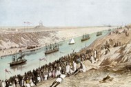 The inauguration of the Suez Canal, 17 November 1869, (1900).Artist: Edouard Riou