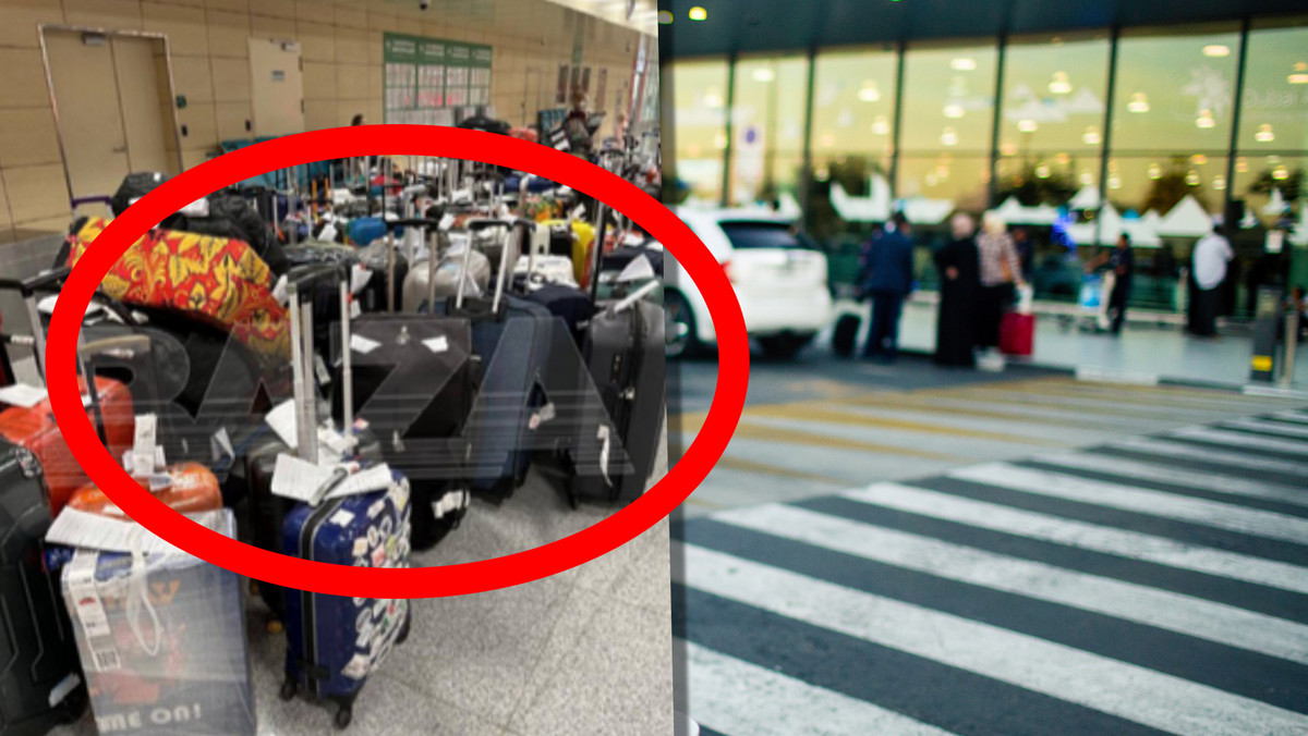 Setki zalanych walizek w Dubaju "gnije" na lotnisku i czeka na właścicieli