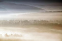 Cisowa, 16.11.2021. Poranne mgły na Pogórzu Przemyskim w okolicach miejscowości Cisowa