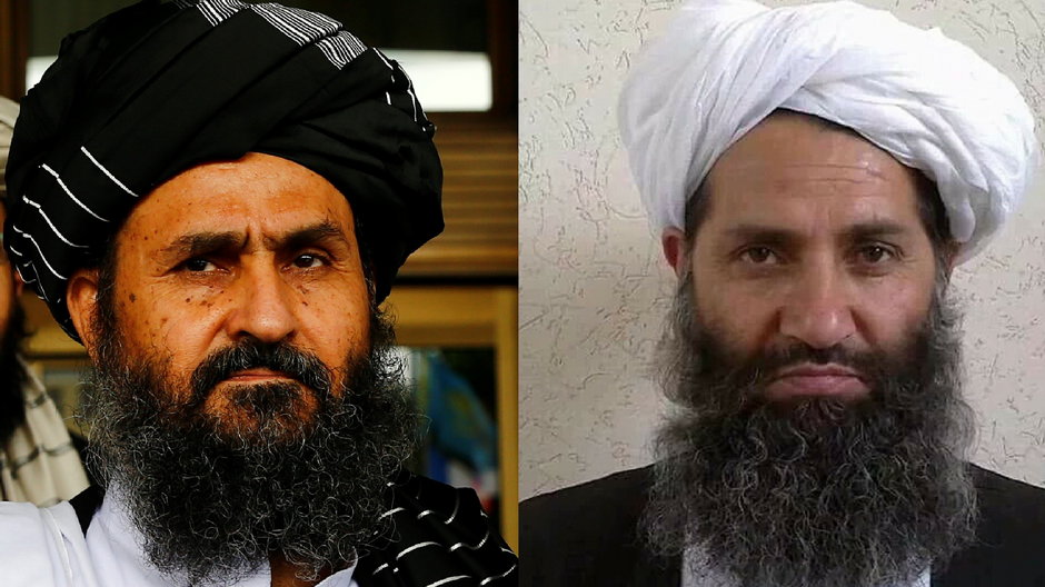 Przywódcy talibów Mullah Baradar i Haibatullah Akhundzada (fot. Taliban/AFP)