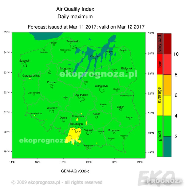 Ekoprognoza - 12 marca