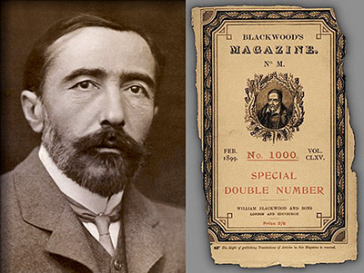 Joseph Conrad i okładka pisma "Blackwood's Magazine"