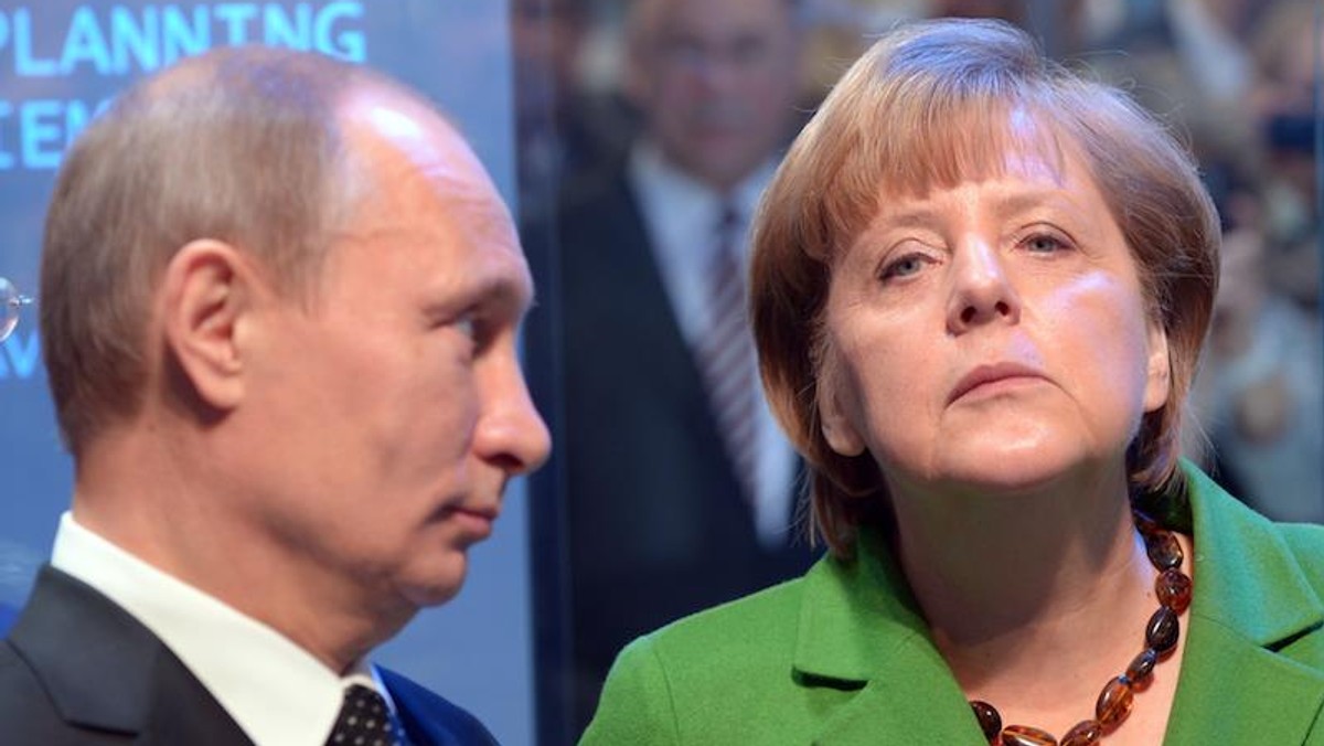 Władimir Putin i Angela Merkel 