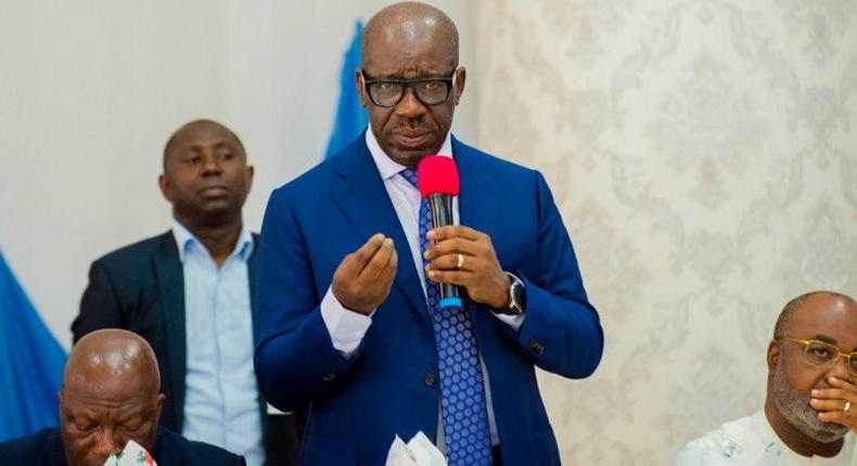 Protest rocks Edo over Governor Godwin Obaseki's alleged attempt to obtain N20bn loan. (Pulse)
