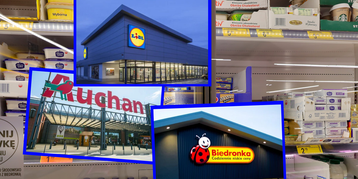 Lidl zamienił się z Auchanem na pierwszym miejscu najtańszego miejsca zakupów towarów FMCG w Polsce. Najszybciej tanieje masło
